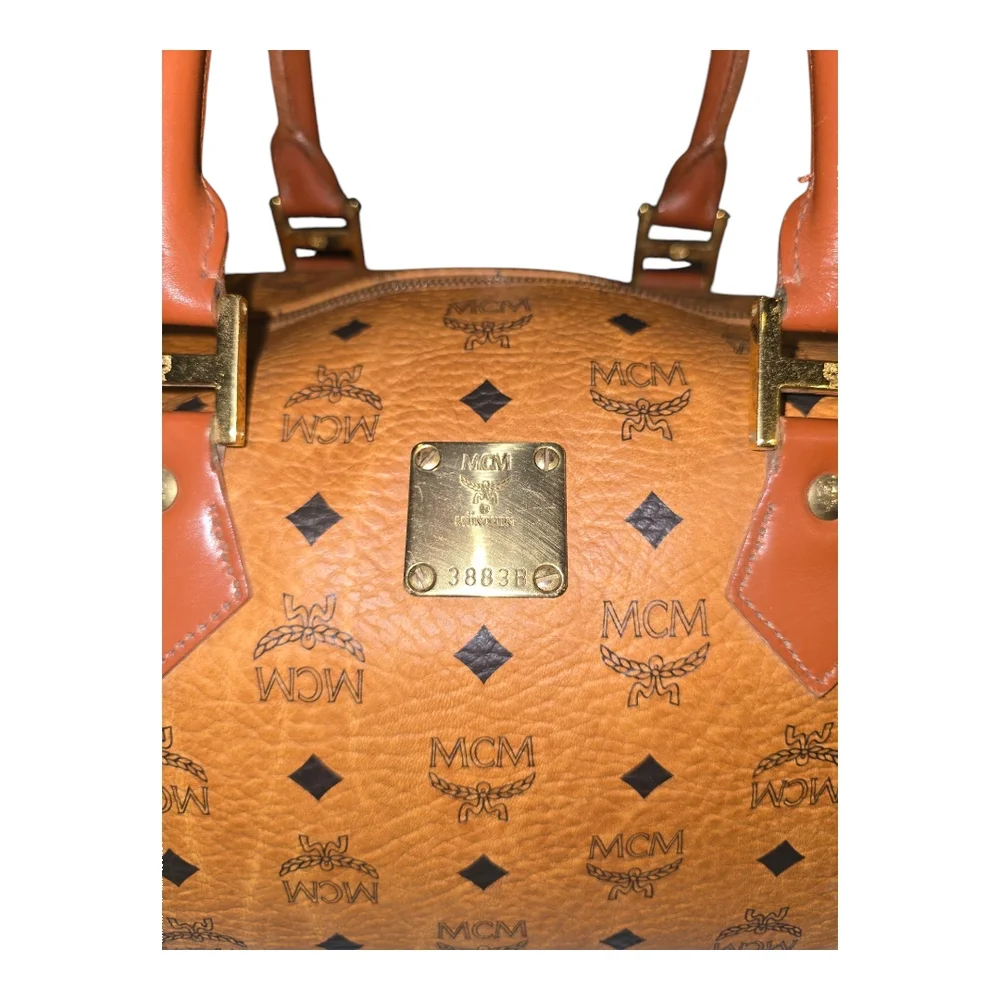 MCM Cognac Visetos Boston Bag, WITH COA - Picture 3 of 17